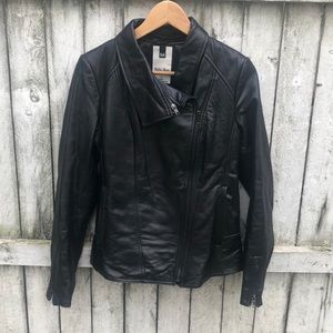 Soia & kyo leather collar zipper jacket